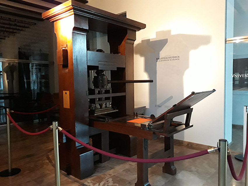 Antique printing press